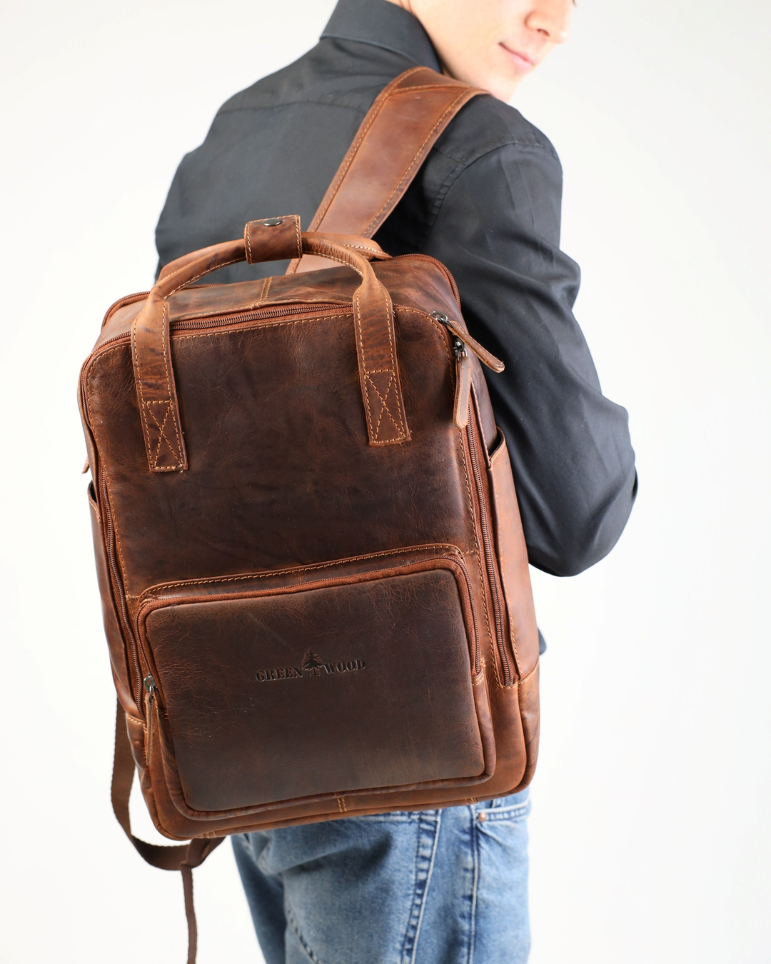 Men's Leather Backpack