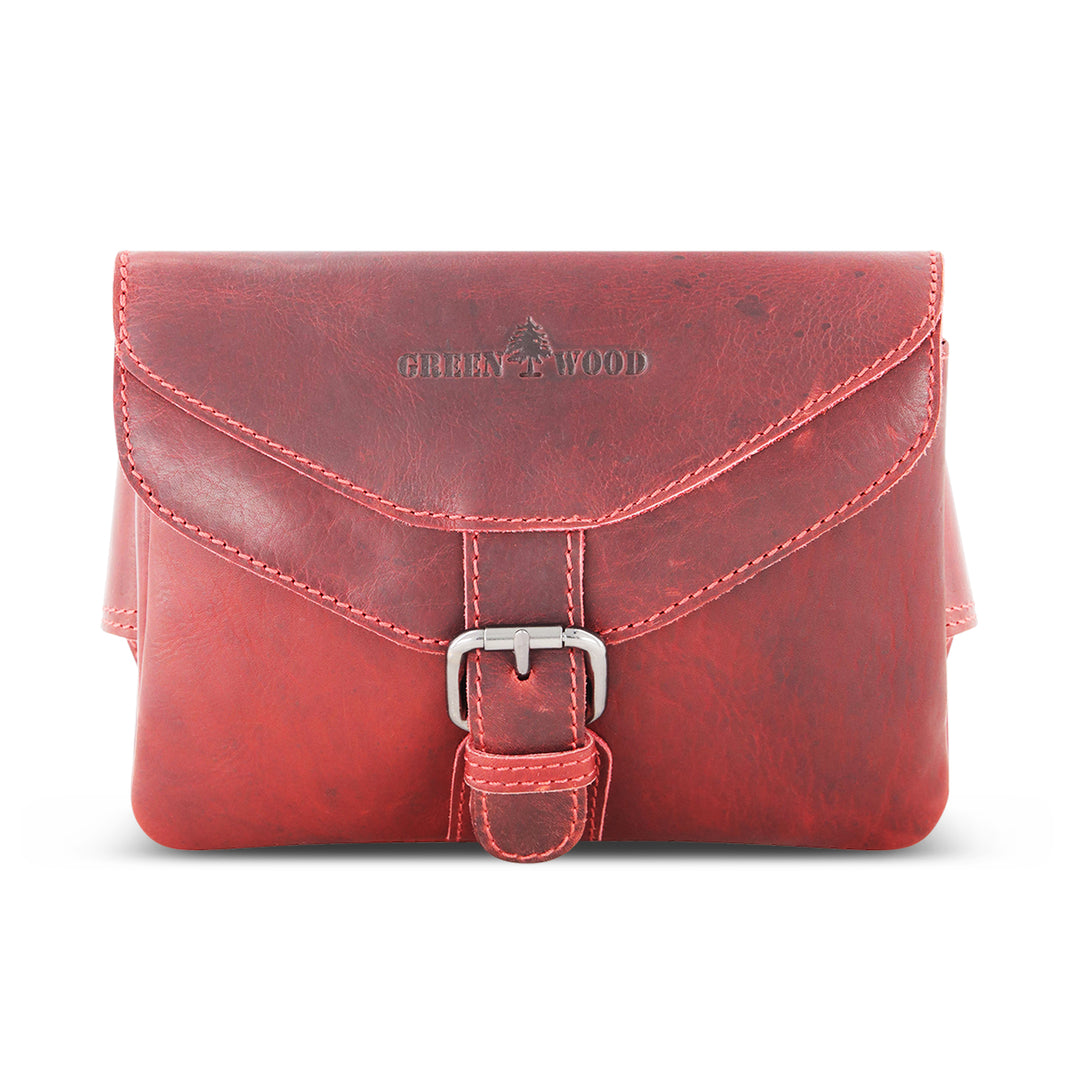 Leather Women Waist Pack Jax - ROSEWOOD - Greenwood Leather