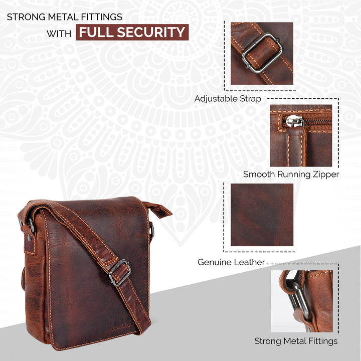 Leather Shoulder Bag Luna - Sandal - Greenwood Leather