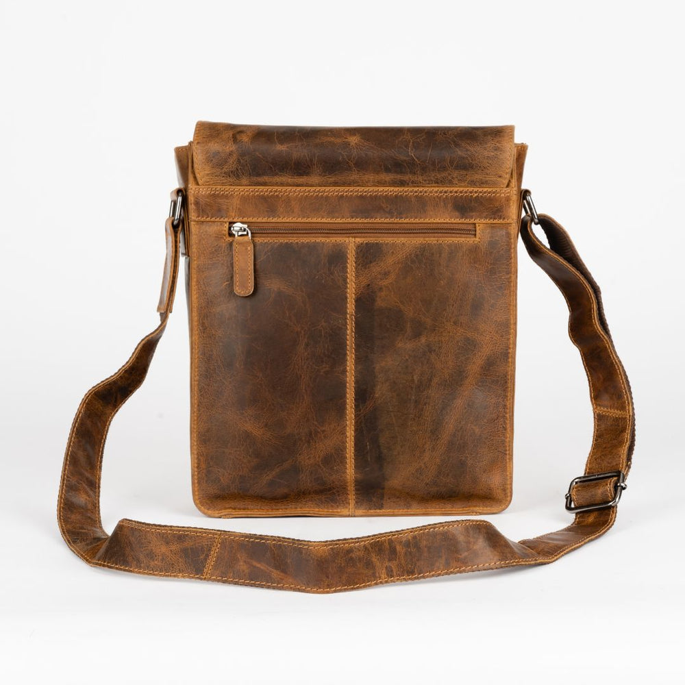 Leather Shoulder Bag Quebec - Camel - Greenwood Leather