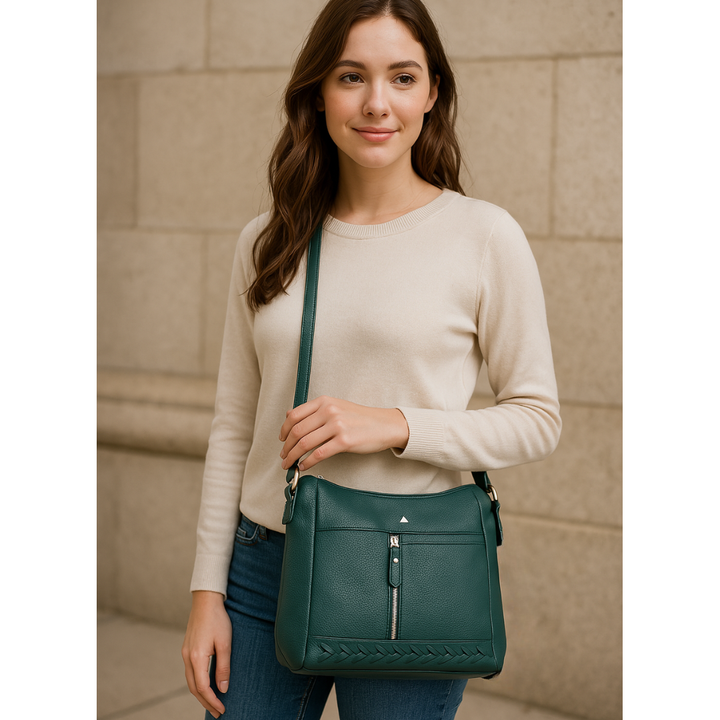 Elegant Leather Crossbody Bag Tressa – Stylish & Functional - Greenwood Leather
