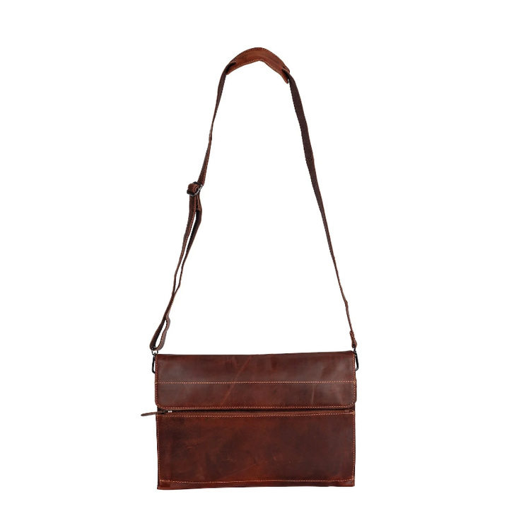 Leather Laptop Sleeve With Strap Sandal Maverick - 16 Inch - Greenwood Leather