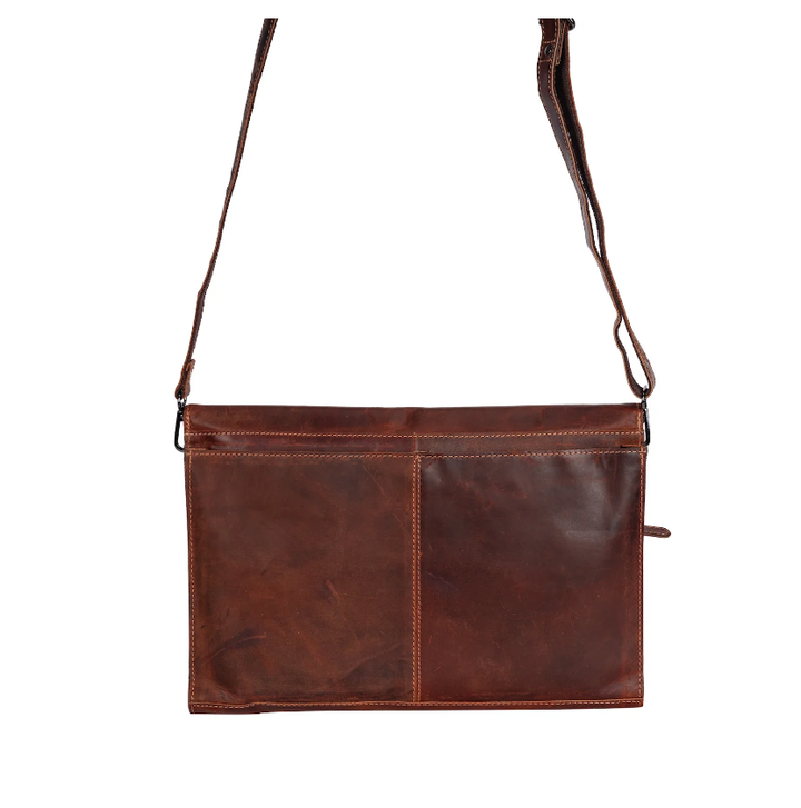 Leather Laptop Sleeve With Strap Sandal Maverick - 16 Inch - Greenwood Leather