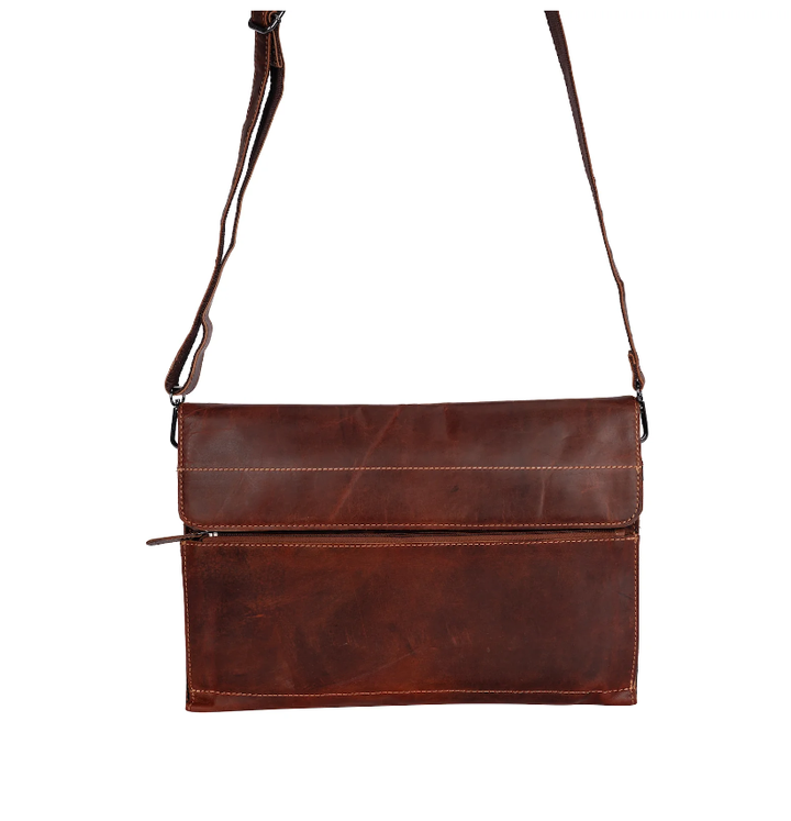 Leather Laptop Sleeve With Strap Sandal Maverick - 16 Inch - Greenwood Leather