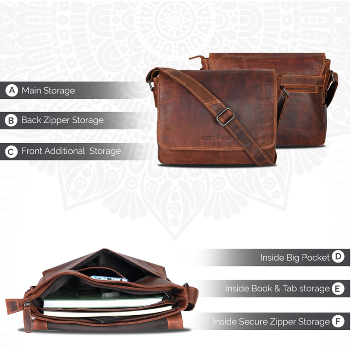 Smart Messenger Mini Steven 11" - Sandal - Greenwood Leather