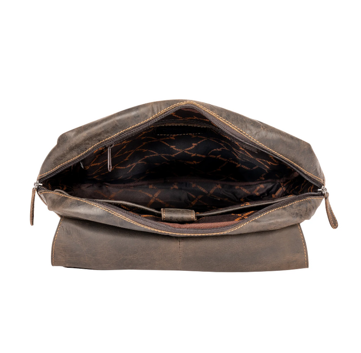 Leather Laptop Backpack Melbourne Brown - Greenwood Leather