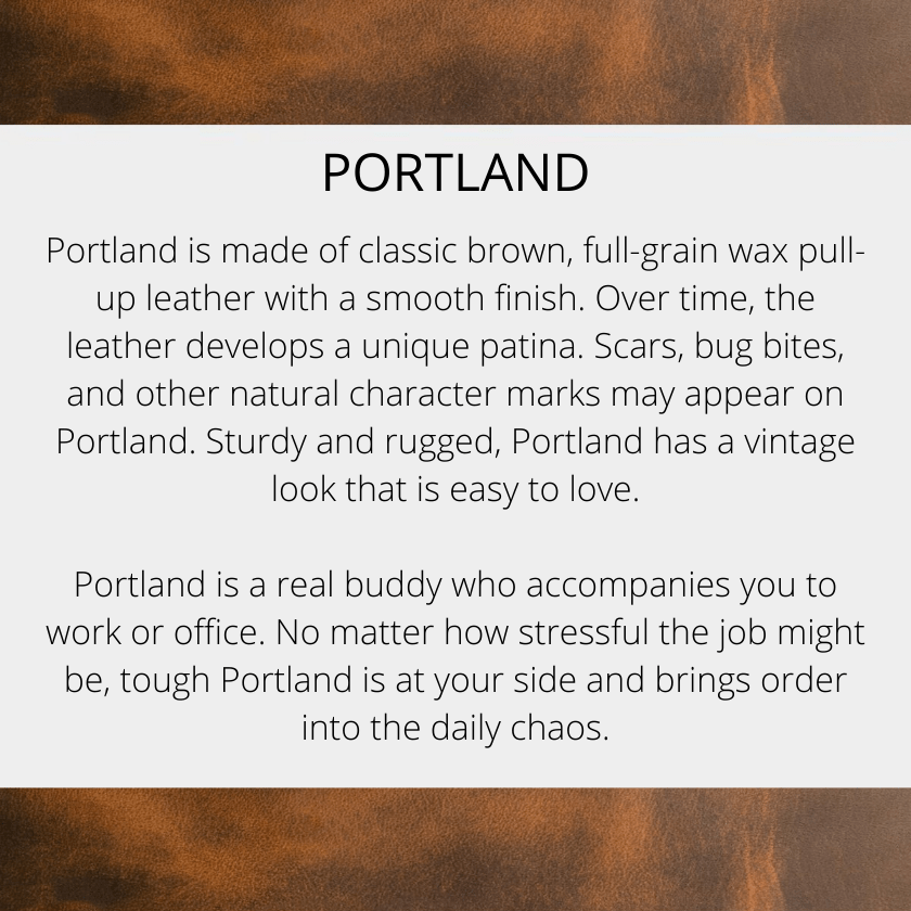 Portland Leather Laptop Bag - Brown - Greenwood Leather