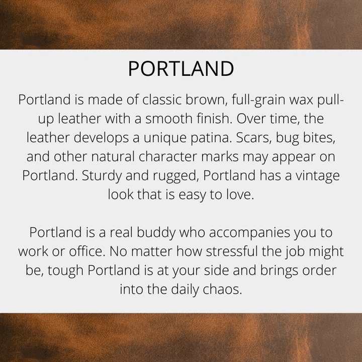 Portland Leather Laptop Bag - Brown - Greenwood Leather