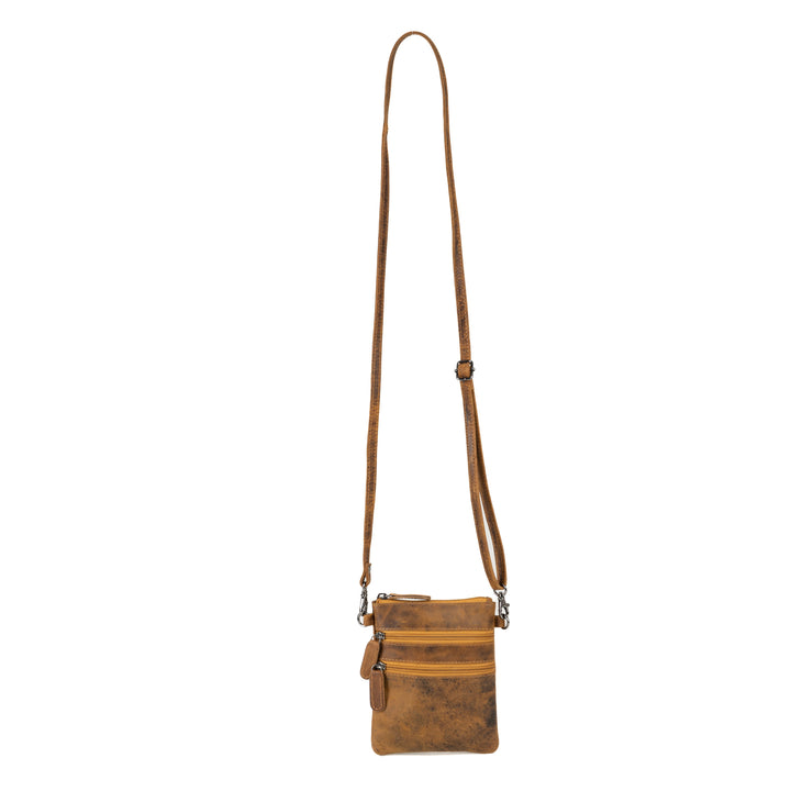 Leather Sling Bag Kempsey - Camel - Greenwood Leather