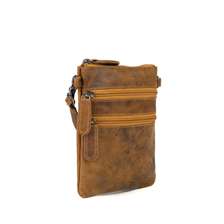 Leather Sling Bag Kempsey - Camel - Greenwood Leather