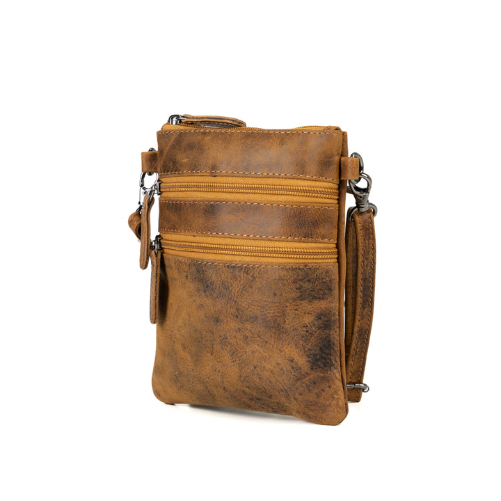 Leather Sling Bag Kempsey - Camel - Greenwood Leather