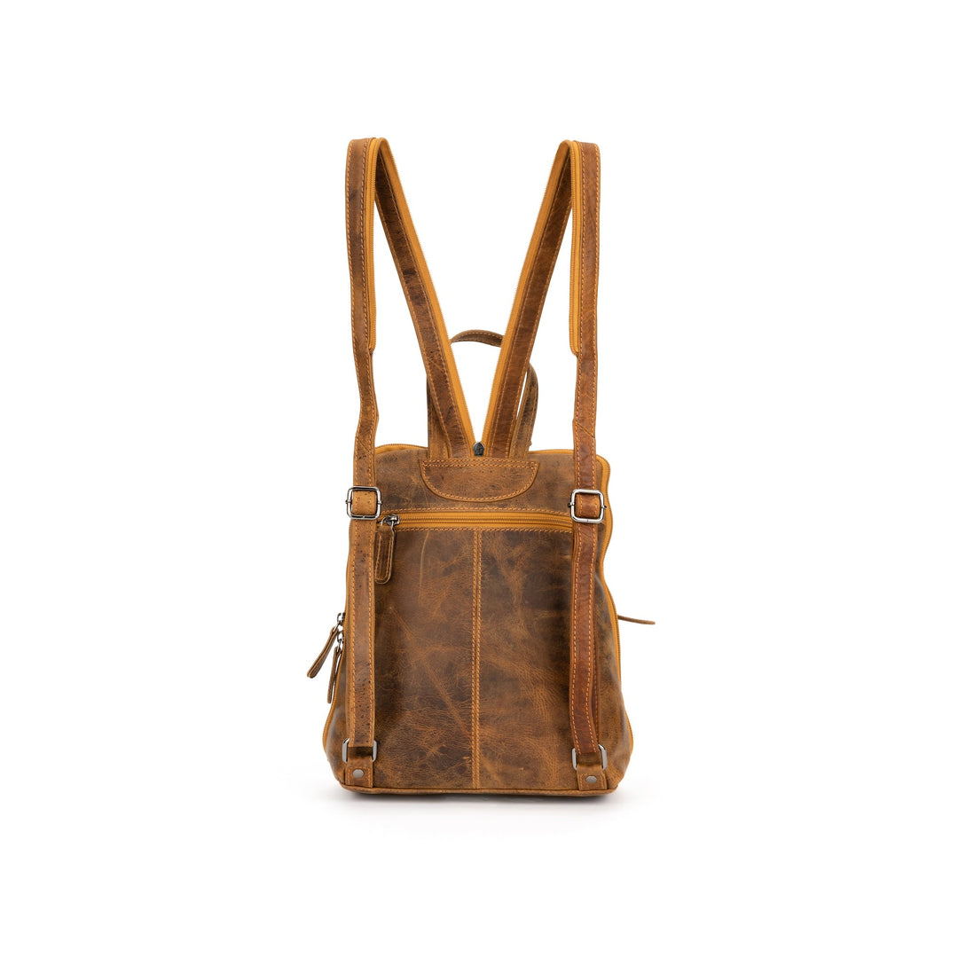 Leather Women's Backpack Claire - Camel - Greenwood Leather