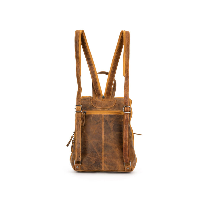 Leather Women's Backpack Claire - Camel - Greenwood Leather