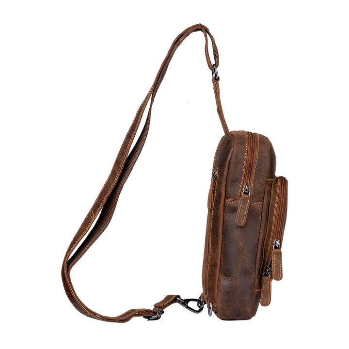 Leather Crossbody Bag Hamilton - Sandal - Greenwood Leather