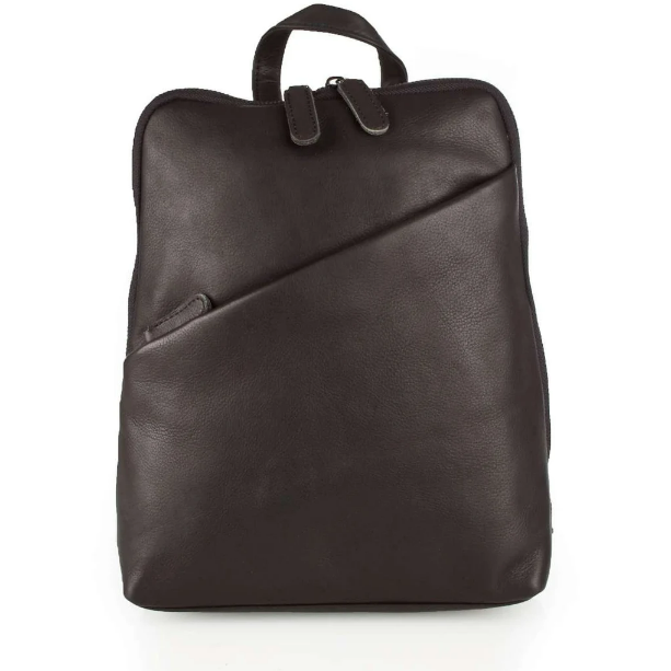 Leather Women's Backpack Claire - Black