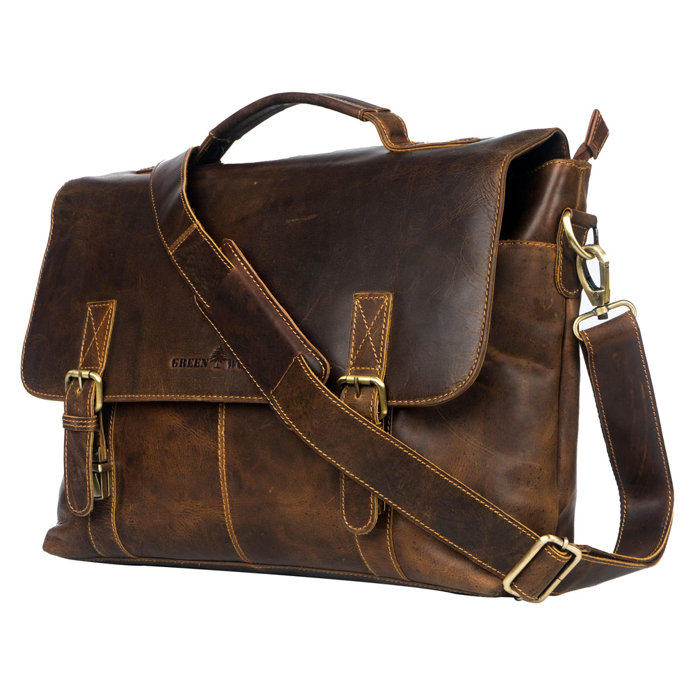 Portland Leather Laptop Bag - Sandal - Greenwood Leather