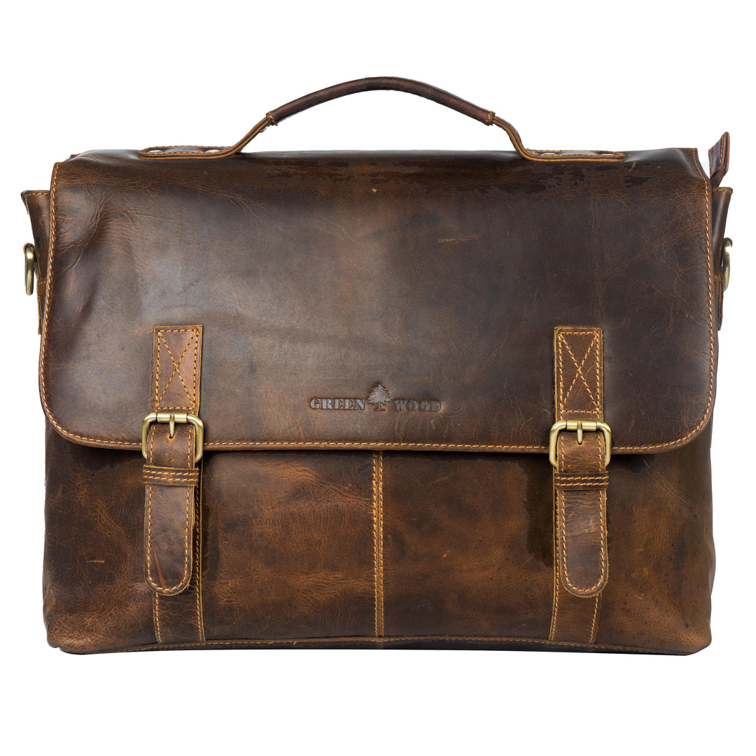 Portland Leather Laptop Bag - Sandal - Greenwood Leather