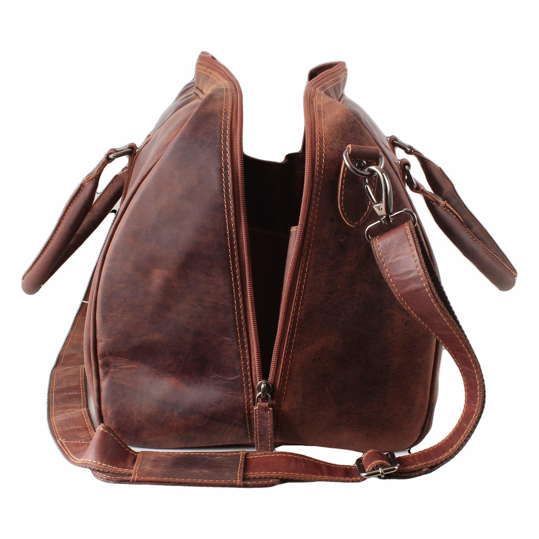 Leather Overnight Travel Bag Victoria - Sandal - Greenwood Leather