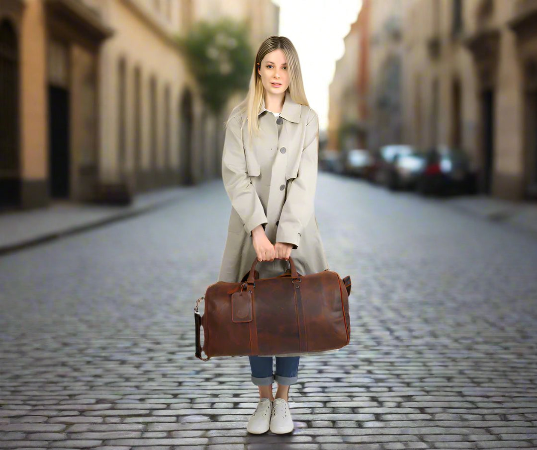 leather duffle bag for travel