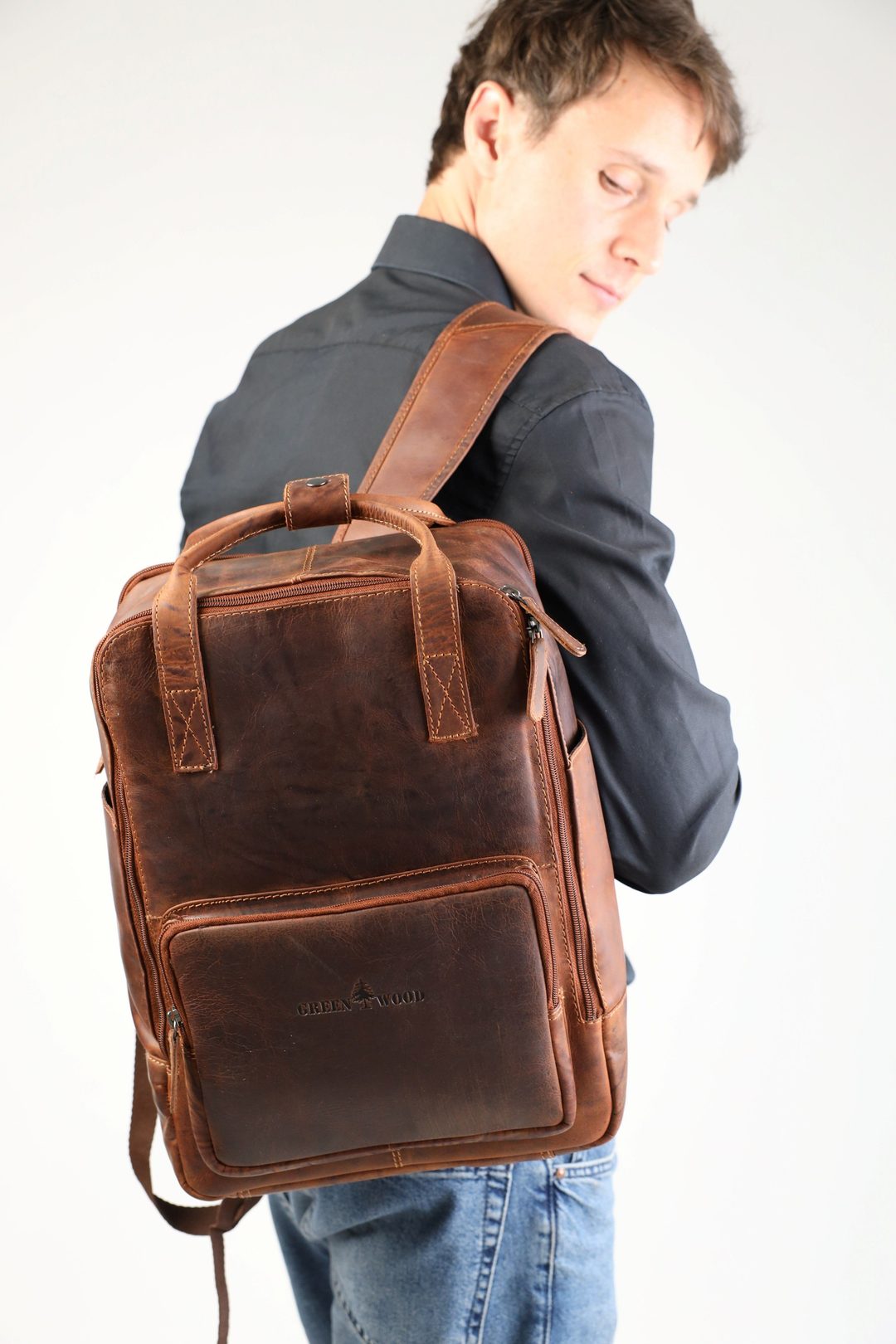 Men's Leather Backpack