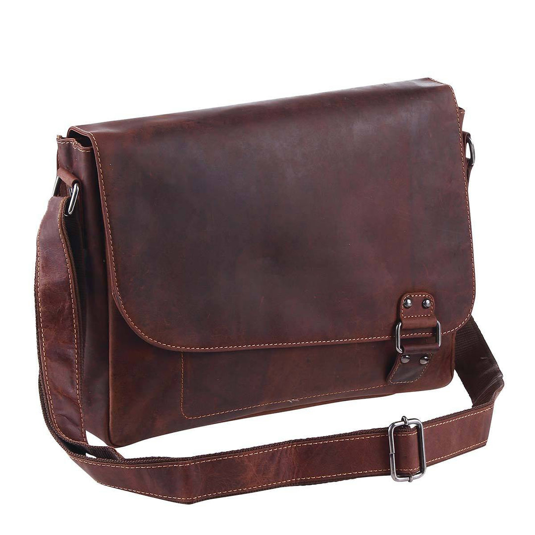 14-inch leather laptop bag