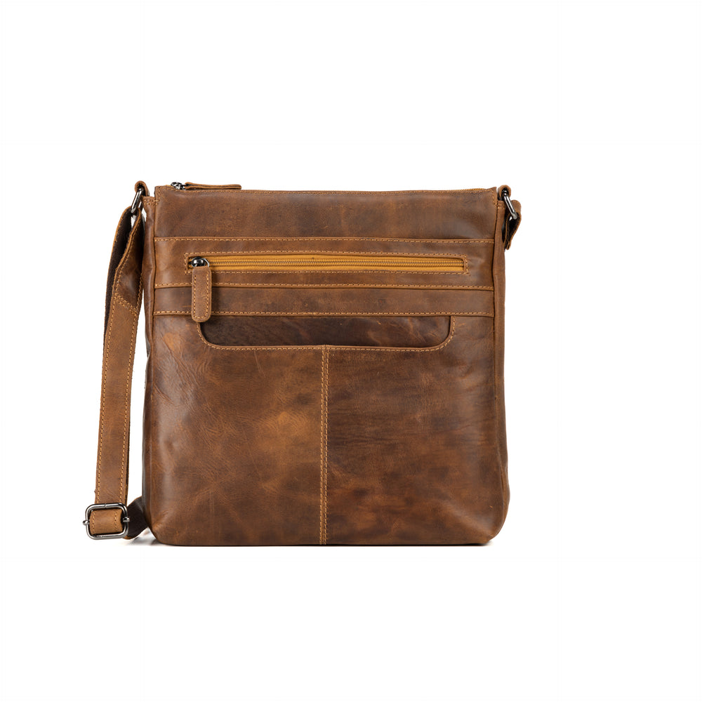 Hazel Vintage Leather Crossbody Bag - Greenwood Leather