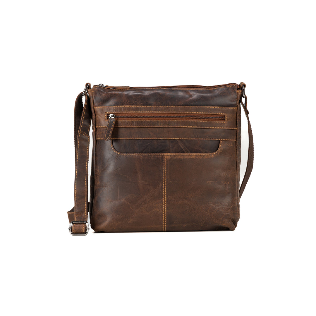 Hazel Vintage Leather Crossbody Bag - Greenwood Leather