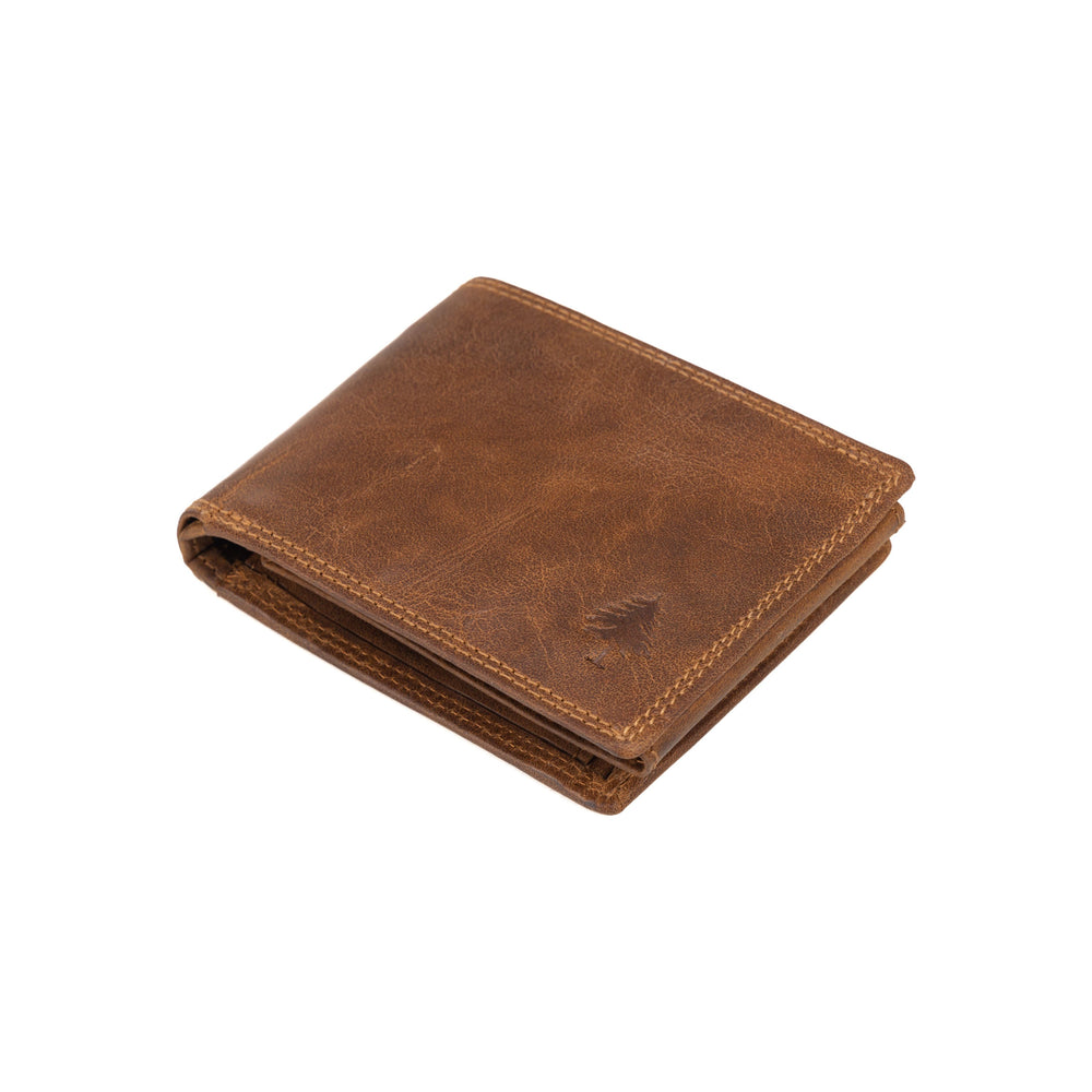 Leather Wallet George - Camel - Greenwood Leather