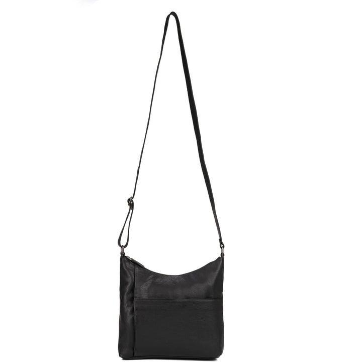 Ladies Shoulder Bag Layla - Black - Greenwood Leather