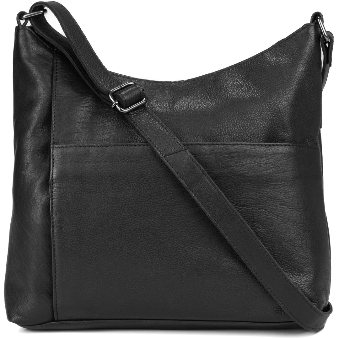 Ladies Shoulder Bag Layla - Black - Greenwood Leather