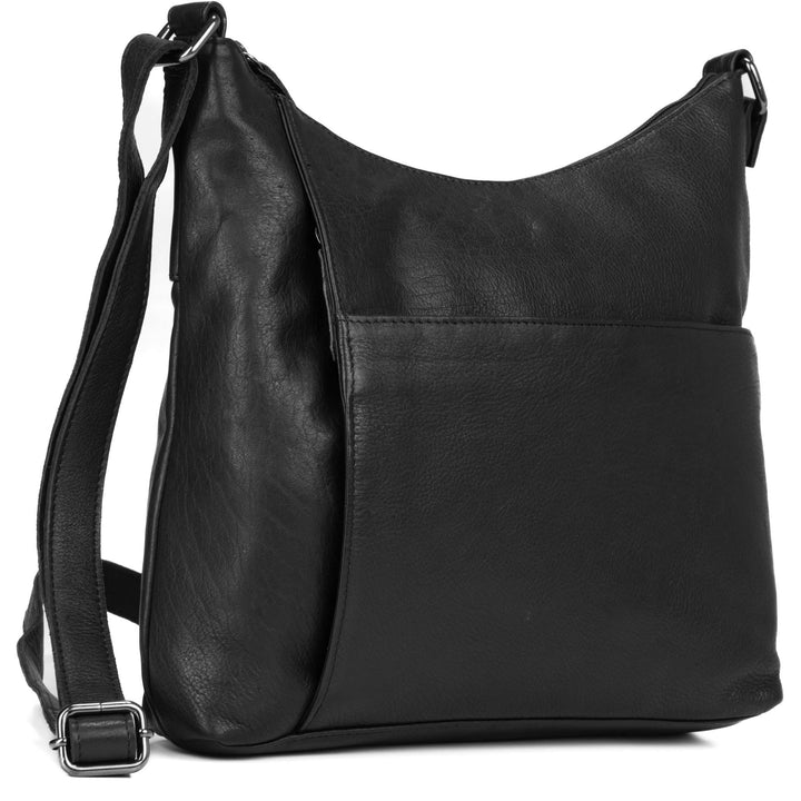 Ladies Shoulder Bag Layla - Black - Greenwood Leather