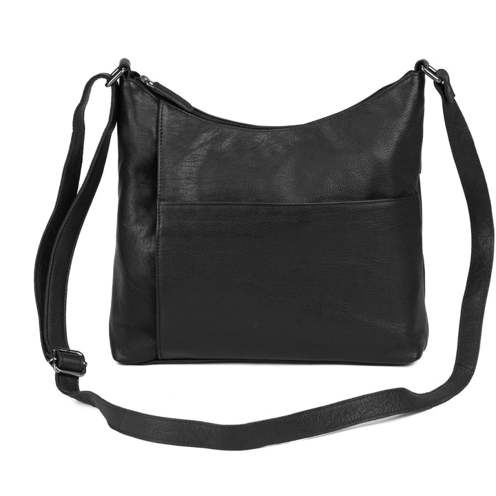 Ladies Shoulder Bag Layla - Black - Greenwood Leather