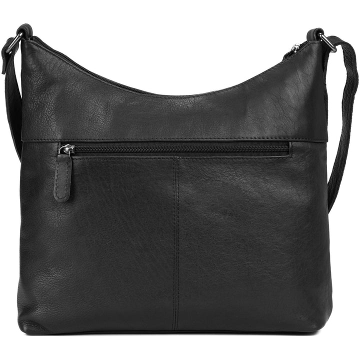 Ladies Shoulder Bag Layla - Black - Greenwood Leather