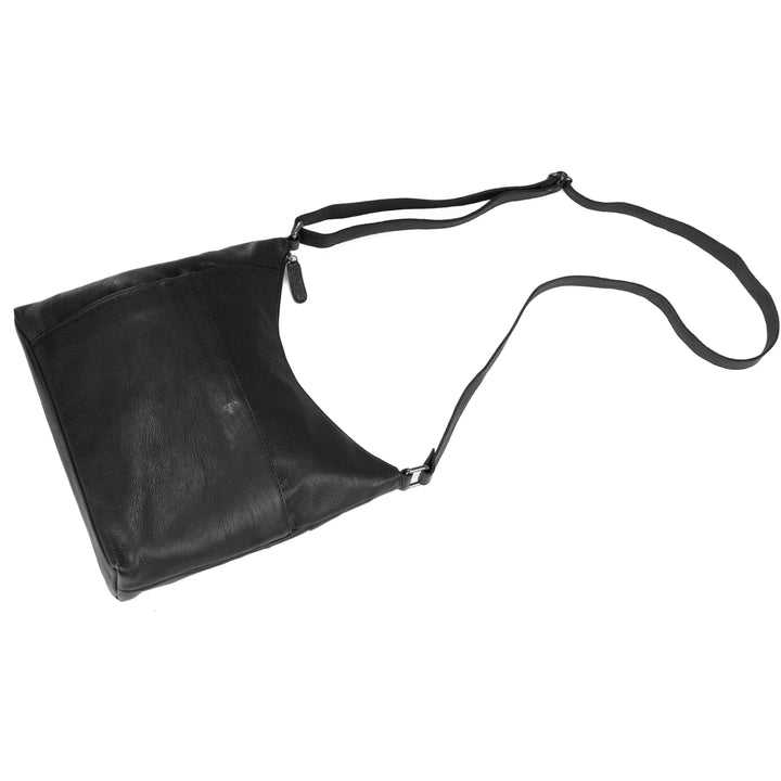 Ladies Shoulder Bag Layla - Black - Greenwood Leather