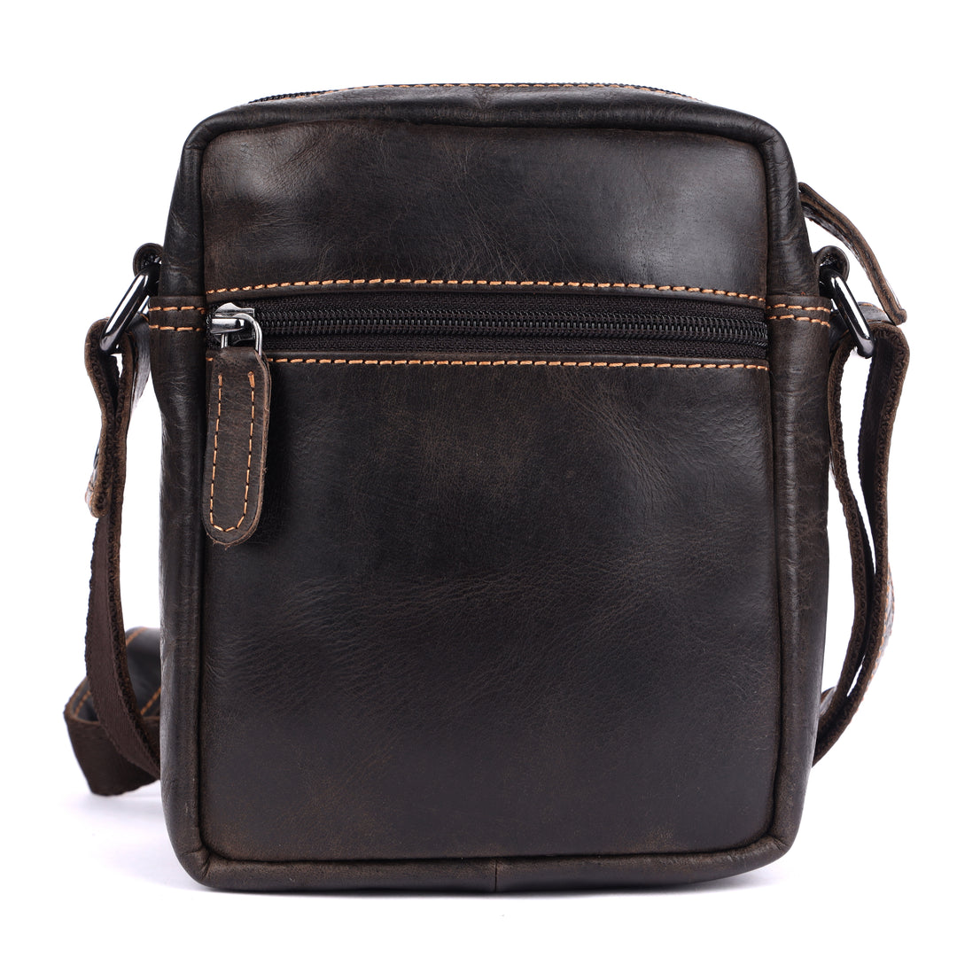 Hudson Classic Leather Crossbody Unisex Bag - Greenwood Leather