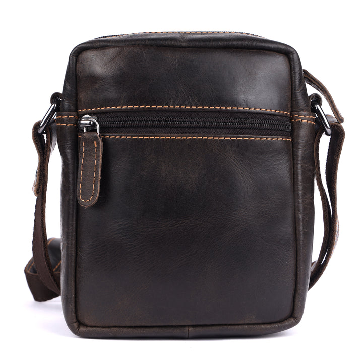 Hudson Classic Leather Crossbody Unisex Bag - Greenwood Leather