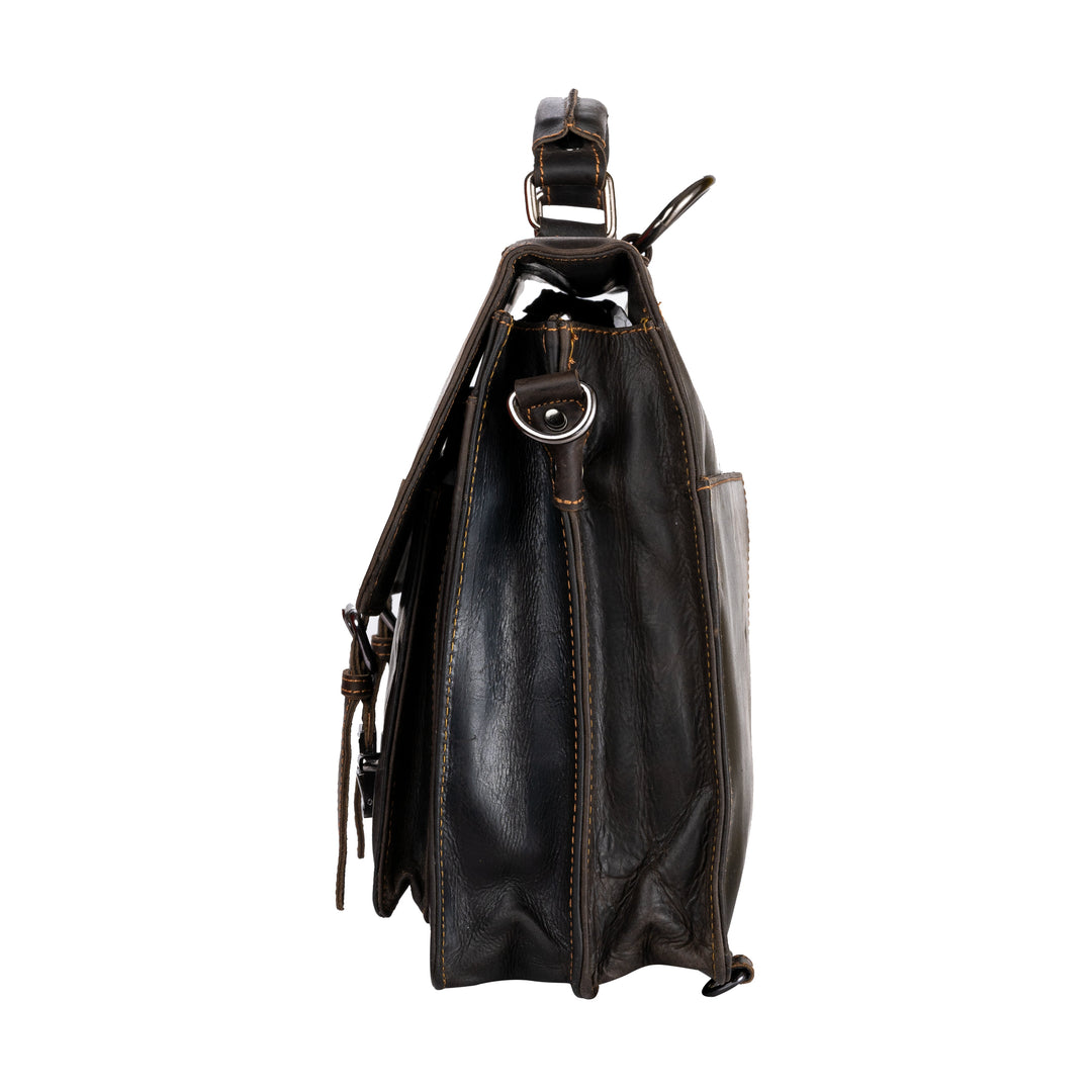 Sacoche pour Ordinateur Portable en Cuir Portland Marron
