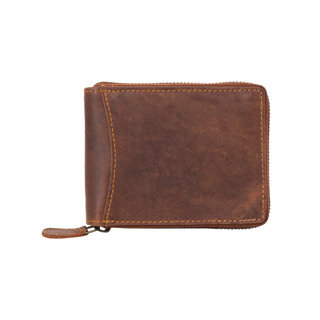 RFID wallet - Zip Around Wallet Buffalo - Sandal