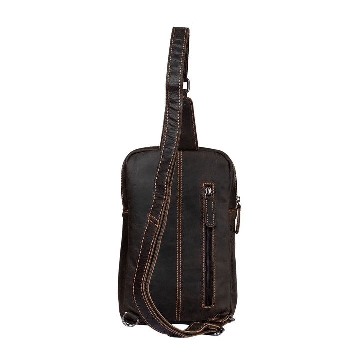 Leather Crossbody Bag Hamilton - Brown - Greenwood Leather