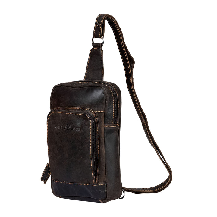 Leather Crossbody Bag Hamilton - Brown - Greenwood Leather