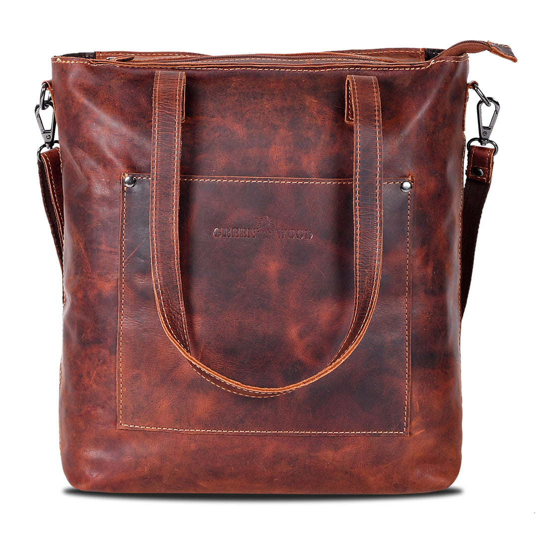 Classic Leather Tote Bag Colorado - Sandal - Greenwood Leather
