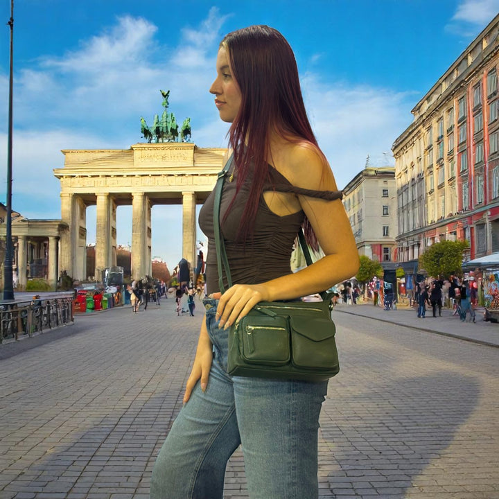 Mila Multi-Pocket Leather Crossbody Bag - Greenwood Leather