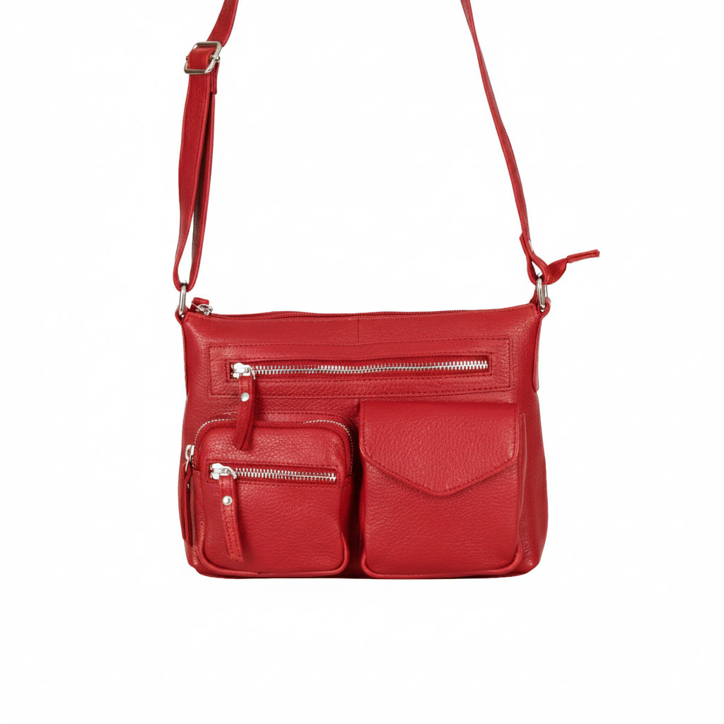 Mila Multi-Pocket Leather Crossbody Bag - Greenwood Leather