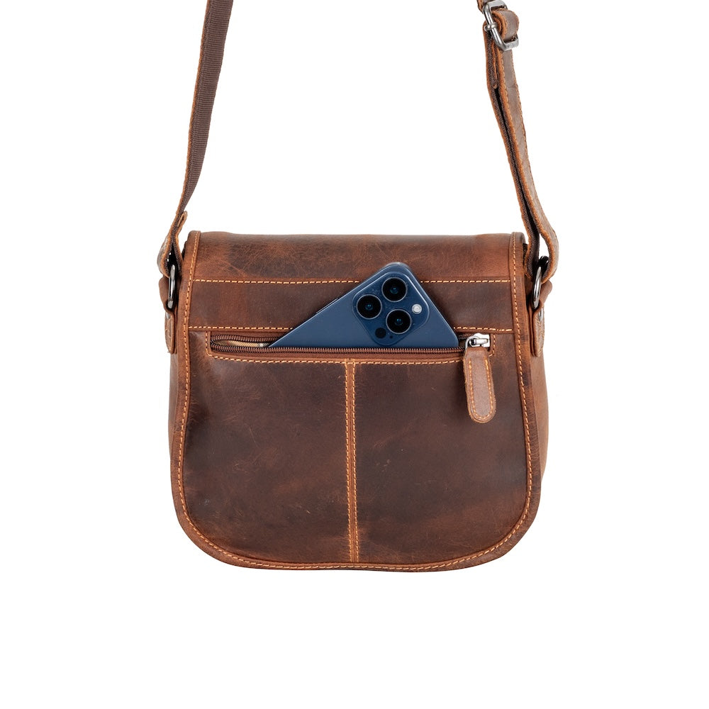 Sac à Bandoulière en Cuir Dubbo - Marron