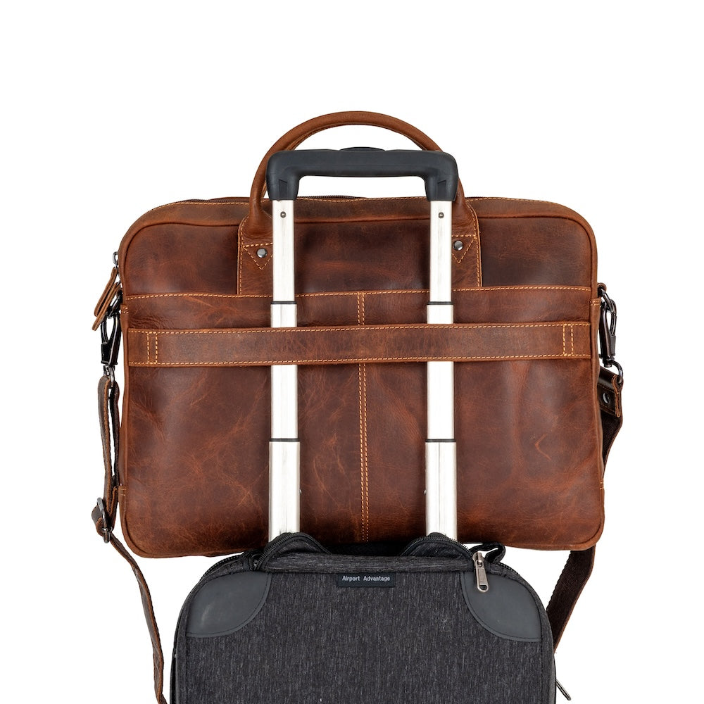 Regent Full-Grain Leather Laptop Bag - 16" Business Briefcase