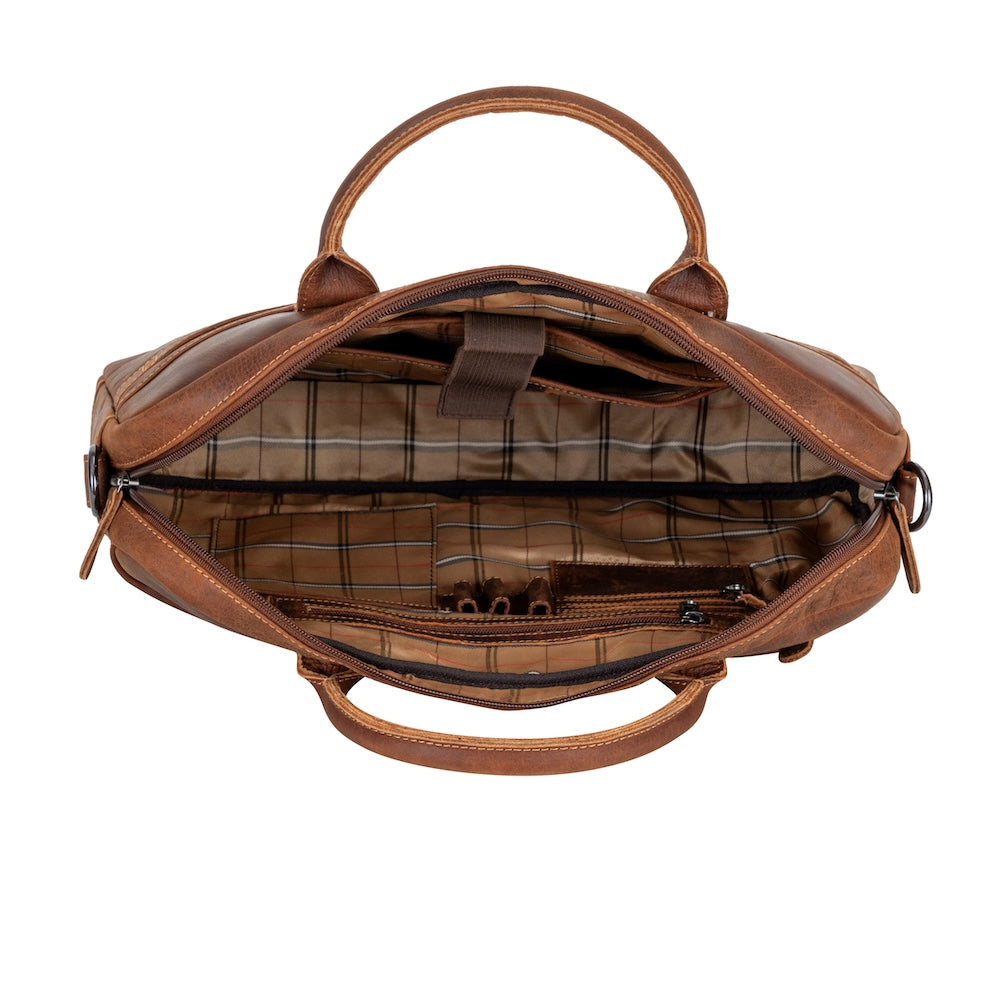 Regent Full-Grain Leather Laptop Bag - 16" Business Briefcase