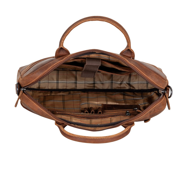 Regent Full-Grain Leather Laptop Bag - 16" Business Briefcase