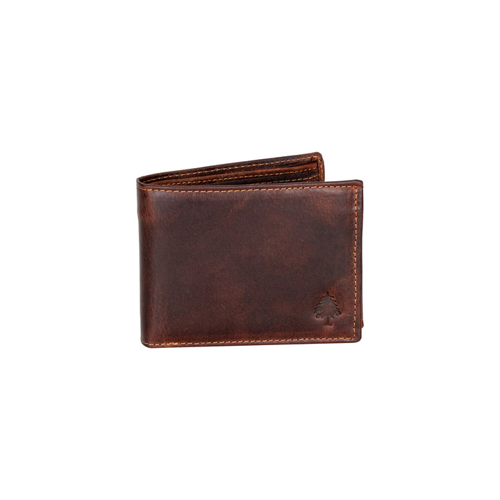 Greenwood Leather “Harvey” RFID Blocking Leather Wallet – Premium Full Grain Men’s Bifold Wallet with Coin Pocket