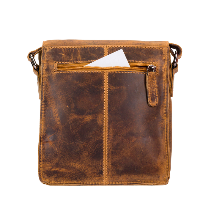 Leather Shoulder Bag Dubbo - Camel - Greenwood Leather