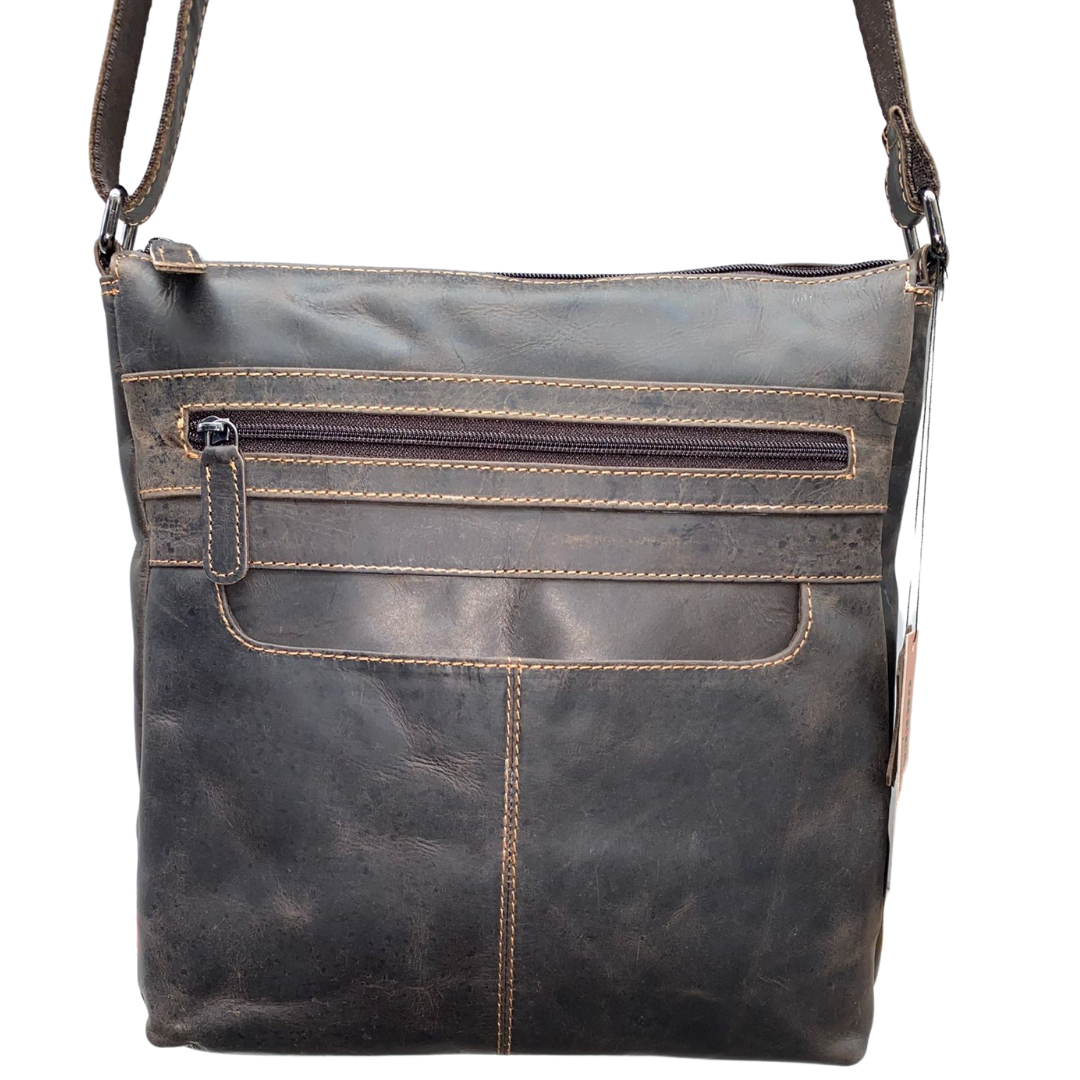 Women Shoulder Bag LD008 Brown - Greenwood Leather